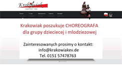 Desktop Screenshot of krakowiakev.de